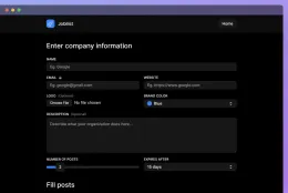 Employer onboarding: the company details form