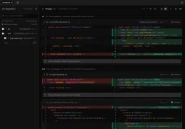 Split diffs in the dark theme
