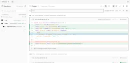Search inside the loaded diffs, changed lines only