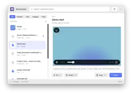 Video preview with playback controls