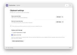 Retention and capture settings